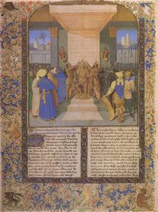 Jean Fouquet The Coronation of Alexander From Histoire Ancienne (after 1470) (mk05) Norge oil painting art